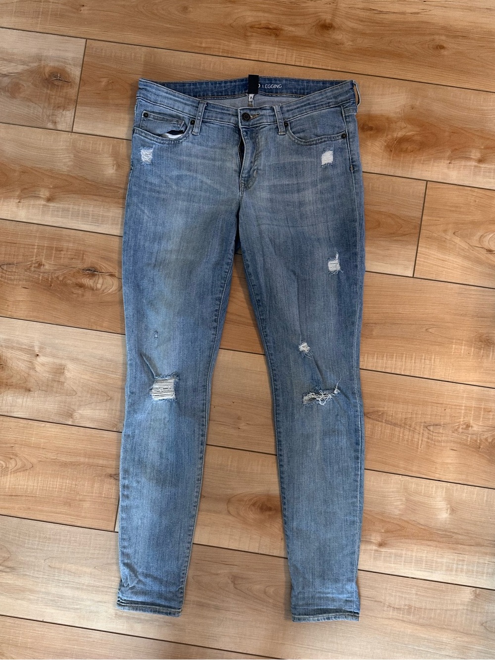 GAP Light Blue Distressed Skinny Jeans